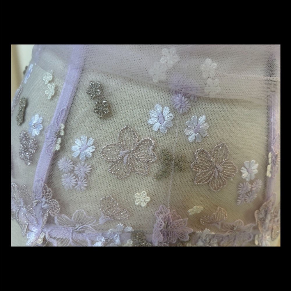 Victoria's Secret Lavender Floral Embroidered Bustier - Picture 6 of 14